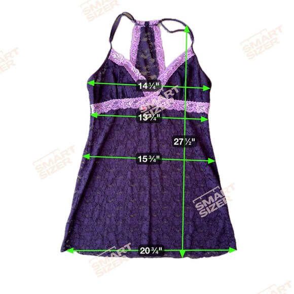 Cosmopolitan Babydoll Slip Dress Womens Size M Purple Lace Contrast Sheer Y2K - Picture 2 of 8